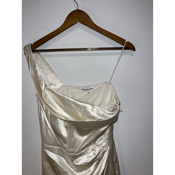 Reformation Eisa Silk Dress Ivory size 2 NWT - Picture 4 of 12